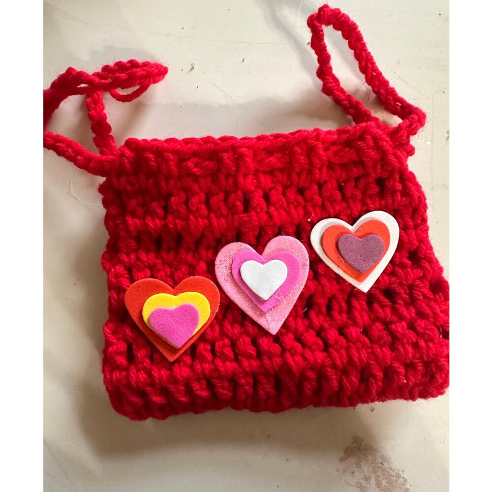 Handmade Valentines Day small Purse